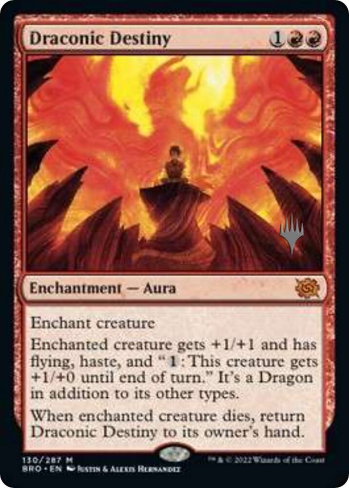 Draconic Destiny 130 card from Promo Pack: The Brothers' War