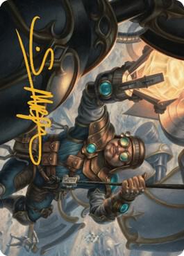 Powerstone Engineer Art Card (Gold-Stamped Signature) 2 card from Art Series: The Brothers' War