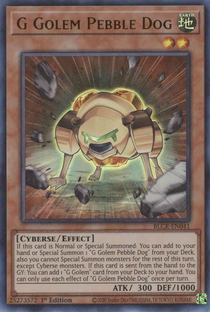 G Golem Pebble Dog BLCR-EN041 card from Battles of Legend: Crystal Revenge