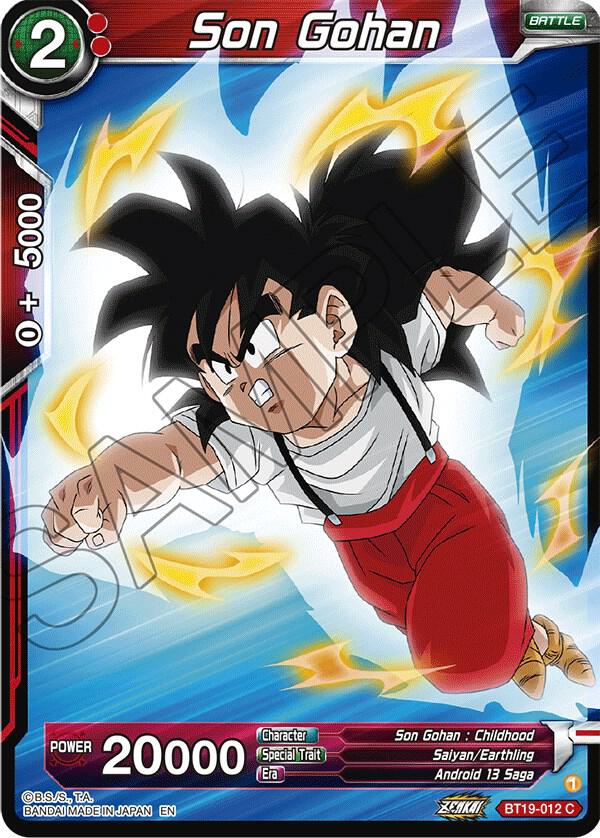 Son Gohan BT19-012 card from Fighter's Ambition