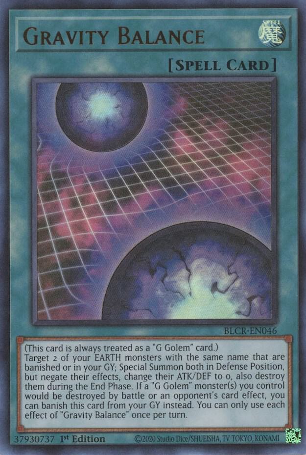 Gravity Balance BLCR-EN046 card from Battles of Legend: Crystal Revenge