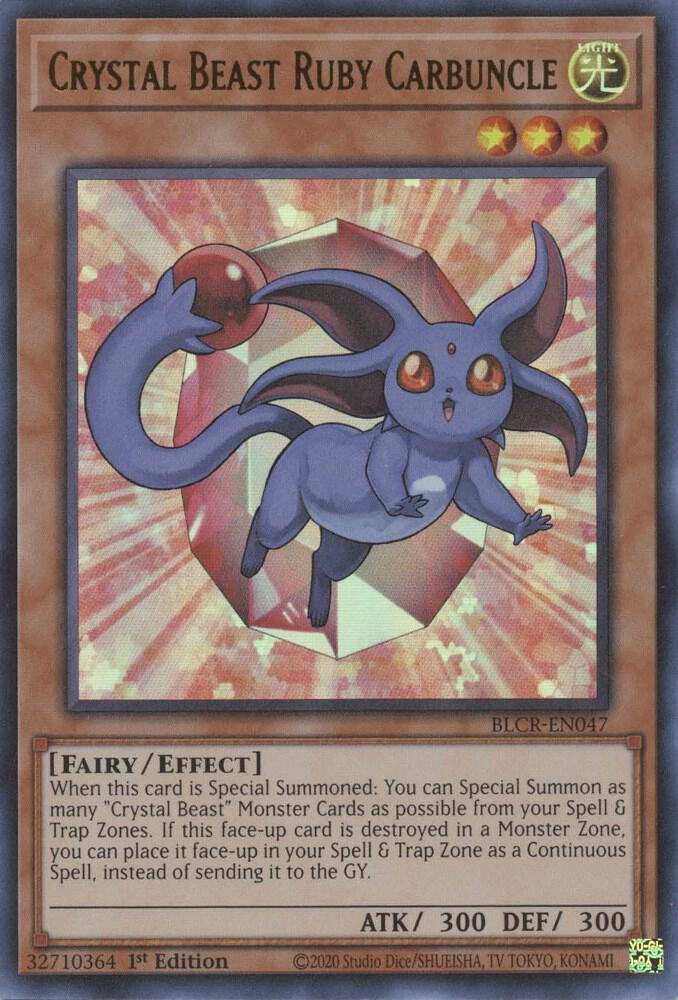 Crystal Beast Ruby Carbuncle BLCR-EN047 card from Battles of Legend: Crystal Revenge