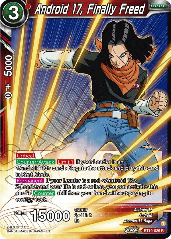Android 17, Finally Freed BT19-026 card from Fighter's Ambition