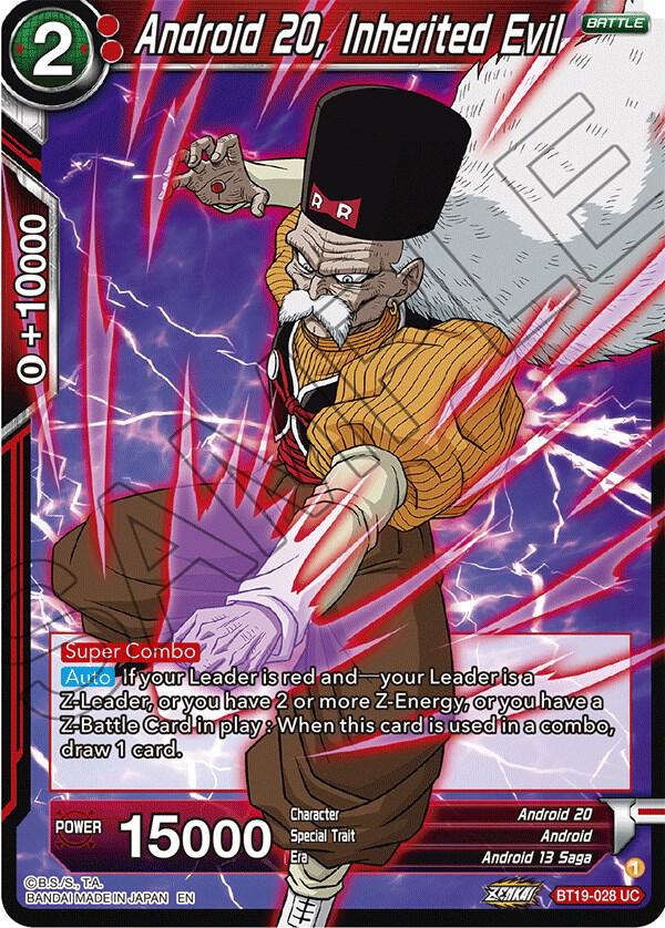 Android 20, Inherited Evil BT19-028 card from Fighter's Ambition