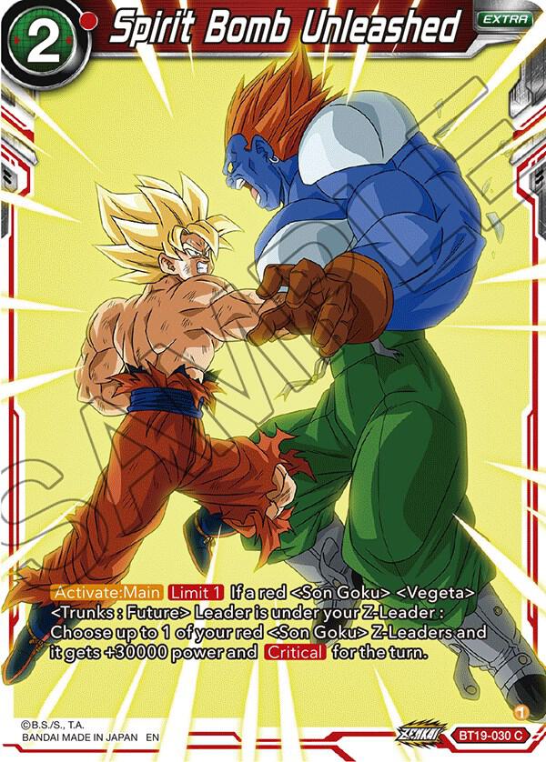 Spirit Bomb Unleashed BT19-030 card from Fighter's Ambition