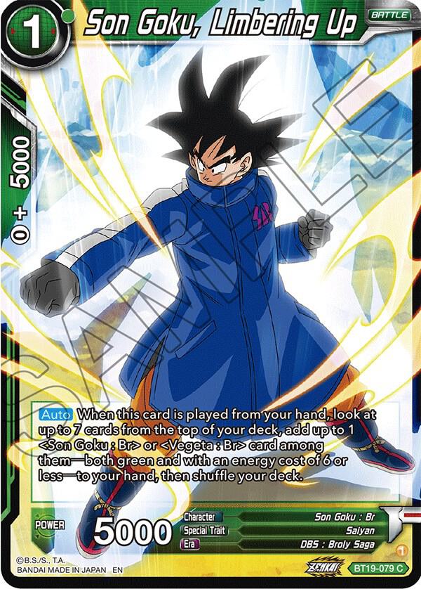 Son Goku, Limbering Up BT19-079 card from Fighter's Ambition
