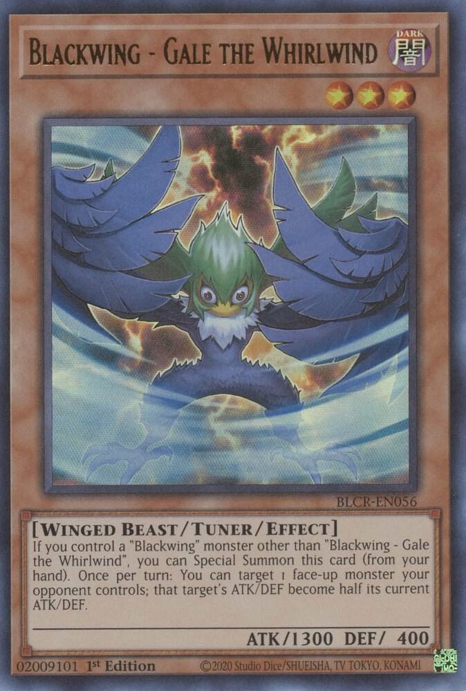 Blackwing - Gale the Whirlwind BLCR-EN056 card from Battles of Legend: Crystal Revenge