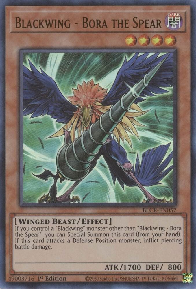 Blackwing - Bora the Spear BLCR-EN057 card from Battles of Legend: Crystal Revenge