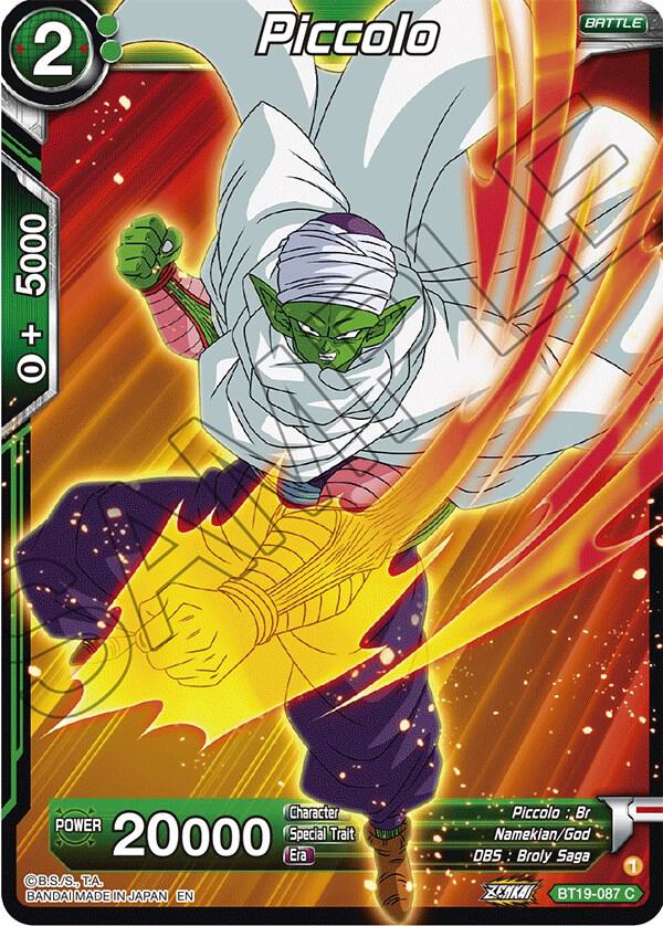 Piccolo BT19-087 card from Fighter's Ambition