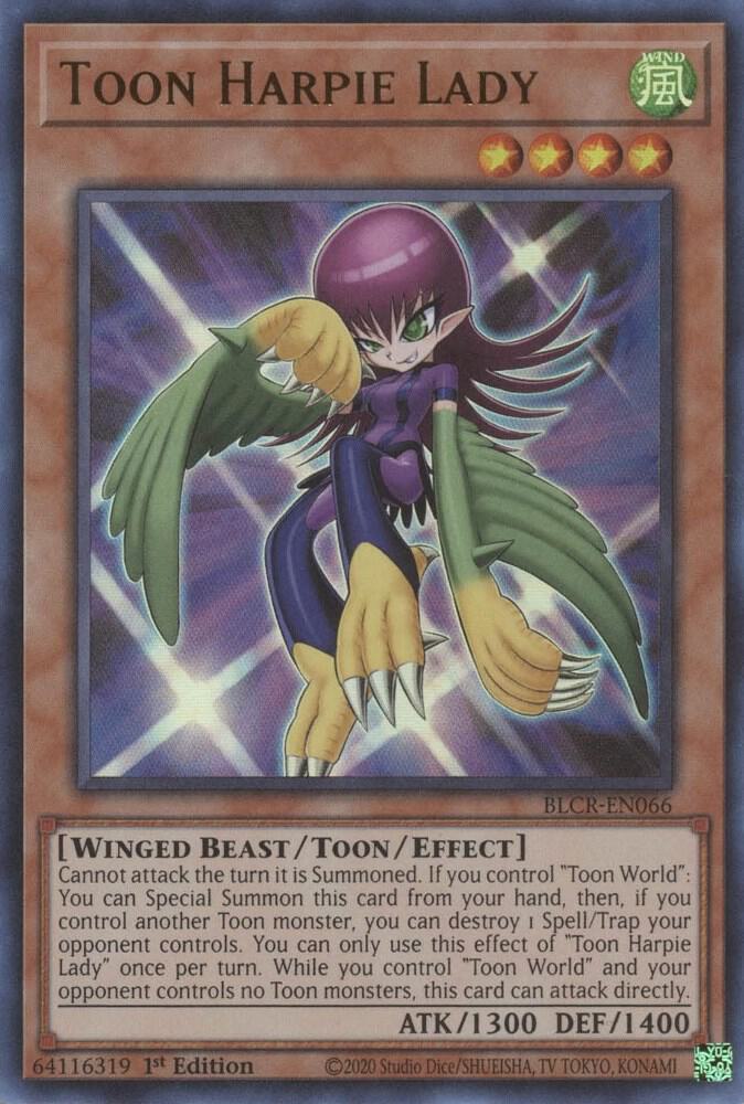 Toon Harpie Lady BLCR-EN066 card from Battles of Legend: Crystal Revenge