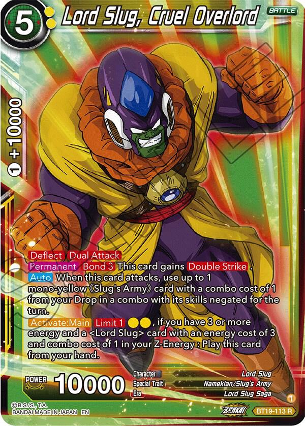 Lord Slug, Cruel Overlord BT19-113 card from Fighter's Ambition