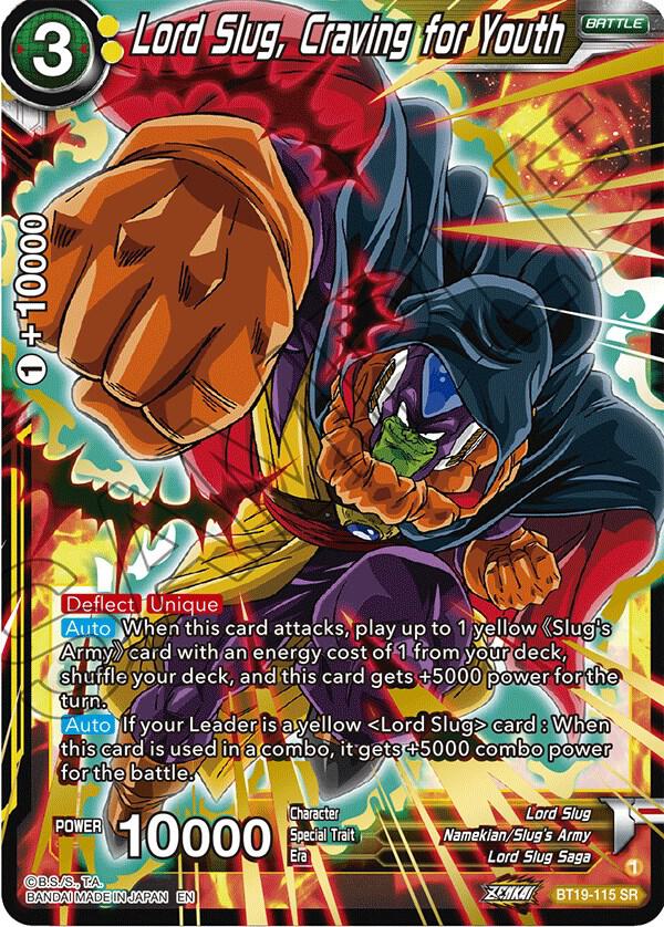 Lord Slug, Craving for Youth BT19-115 card from Fighter's Ambition
