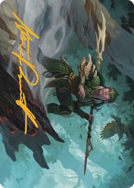 Gwenna, Eyes of Gaea Art Card (Gold-Stamped Signature) 25 card from Art Series: The Brothers' War