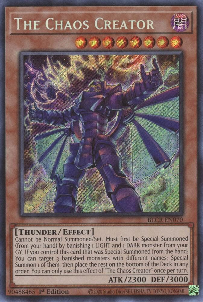 The Chaos Creator BLCR-EN070 card from Battles of Legend: Crystal Revenge