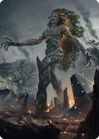 Titania, Gaea Incarnate Art Card 27 card from Art Series: The Brothers' War