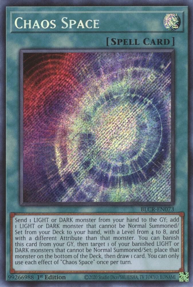 Chaos Space BLCR-EN073 card from Battles of Legend: Crystal Revenge