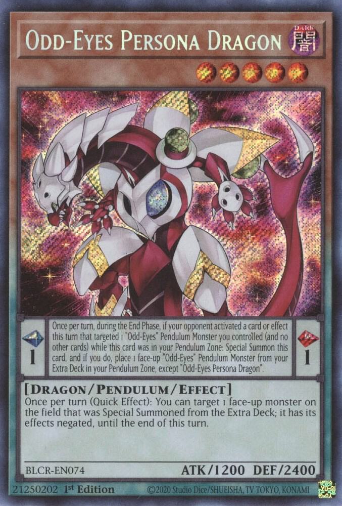 Odd-Eyes Persona Dragon BLCR-EN074 card from Battles of Legend: Crystal Revenge
