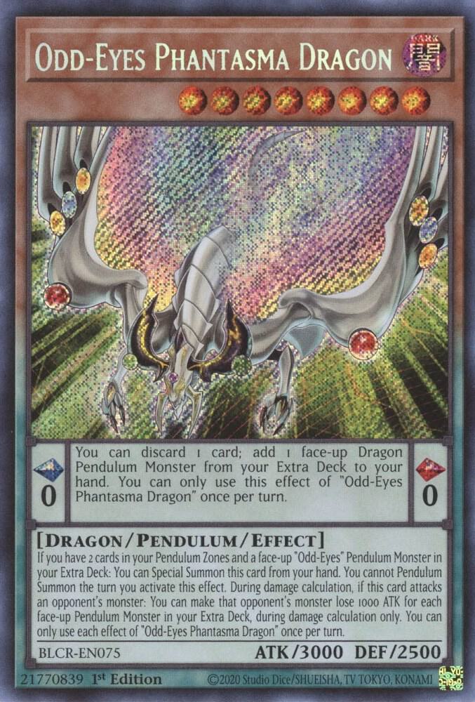 Odd-Eyes Phantasma Dragon BLCR-EN075 card from Battles of Legend: Crystal Revenge