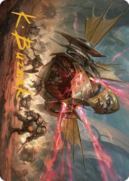 Liberator, Urza's Battlethopter Art Card (Gold-Stamped Signature) 44 card from Art Series: The Brothers' War