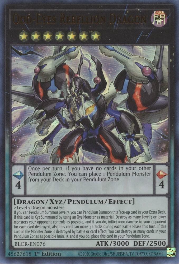 Odd-Eyes Rebellion Dragon BLCR-EN076 card from Battles of Legend: Crystal Revenge