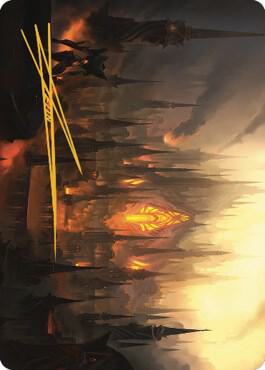 Mishra's Foundry Art Card (Gold-Stamped Signature) 46 card from Art Series: The Brothers' War