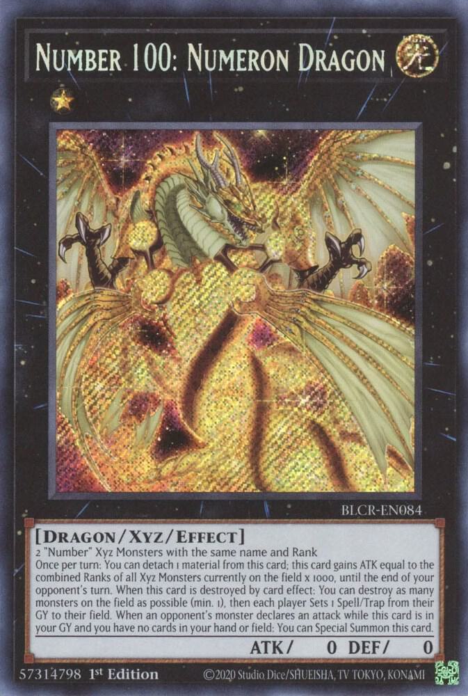 Number 100: Numeron Dragon BLCR-EN084 card from Battles of Legend: Crystal Revenge