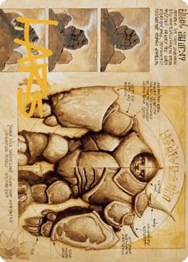 Precursor Golem Art Card (Gold-Stamped Signature) 72 card from Art Series: The Brothers' War