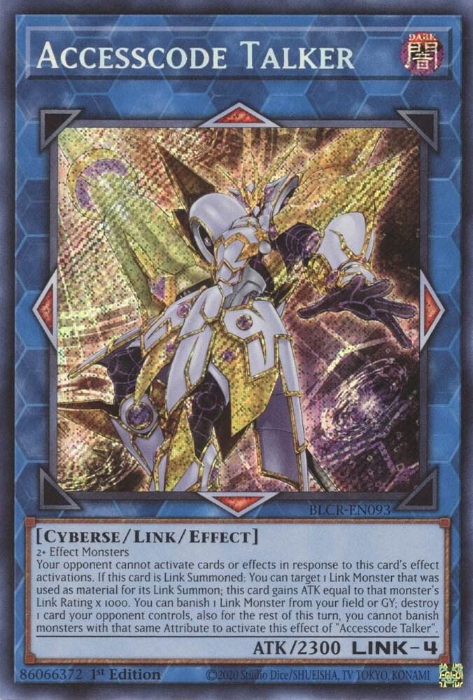 Accesscode Talker BLCR-EN093 card from Battles of Legend: Crystal Revenge
