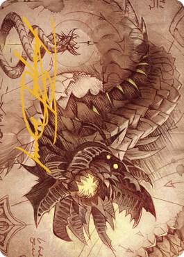Wurmcoil Engine Art Card (Gold-Stamped Signature) 81 card from Art Series: The Brothers' War