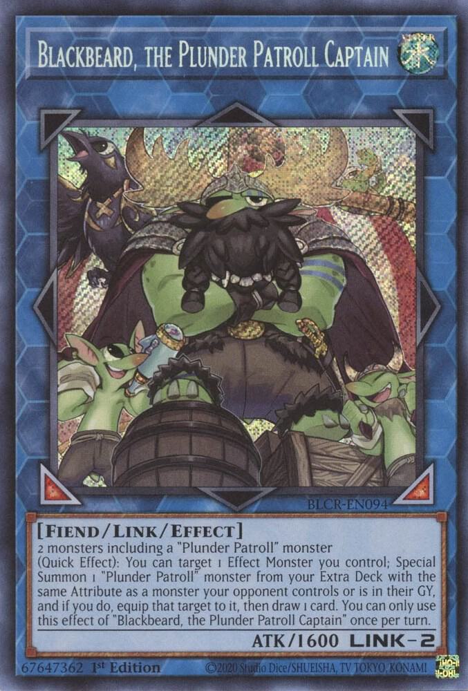 Blackbeard, the Plunder Patroll Captain BLCR-EN094 card from Battles of Legend: Crystal Revenge