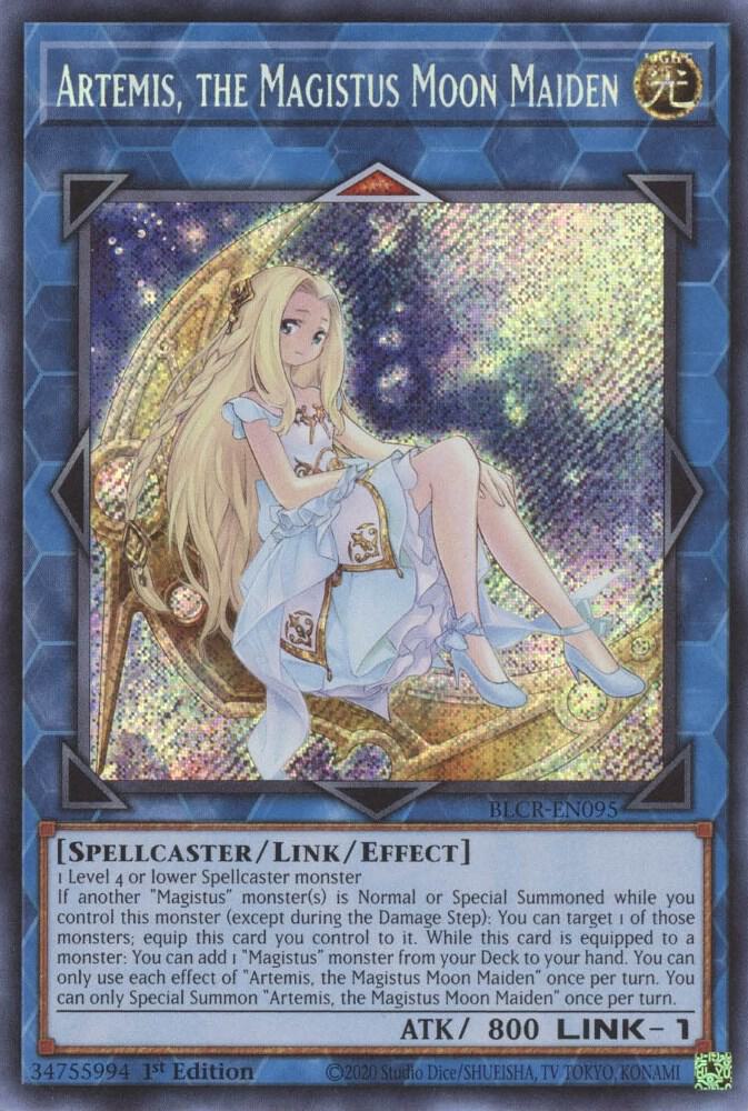 Artemis, the Magistus Moon Maiden BLCR-EN095 card from Battles of Legend: Crystal Revenge