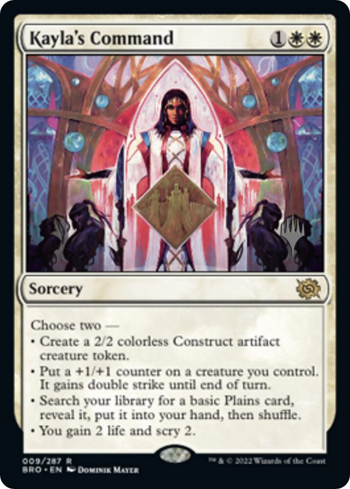 Kayla's Command 9 card from Promo Pack: The Brothers' War