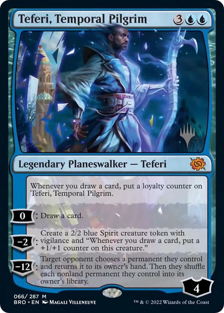 Teferi, Temporal Pilgrim 66 card from Promo Pack: The Brothers' War