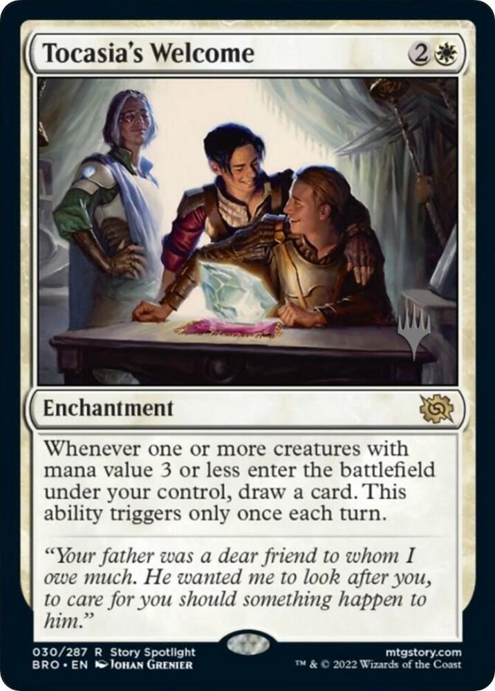 Tocasia's Welcome 30 card from Promo Pack: The Brothers' War