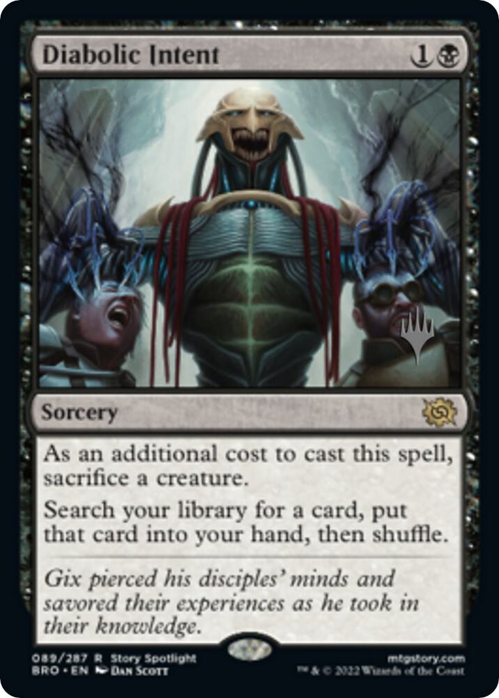 Diabolic Intent 89 card from Promo Pack: The Brothers' War