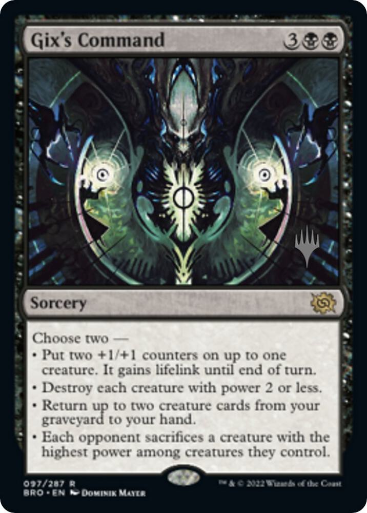 Gix's Command 97 card from Promo Pack: The Brothers' War