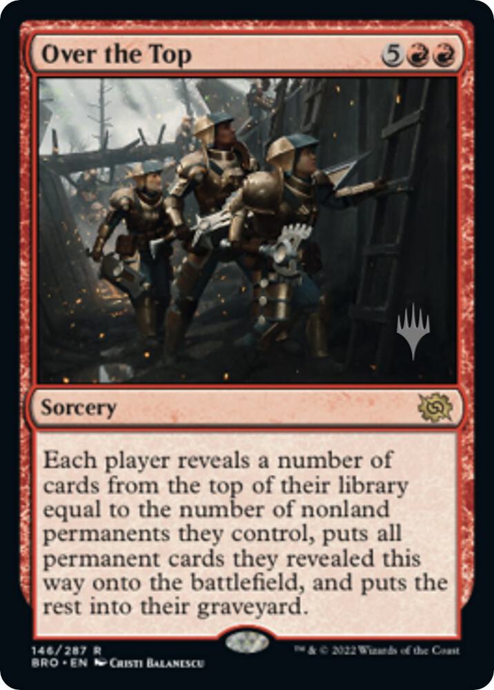 Over the Top 146 card from Promo Pack: The Brothers' War