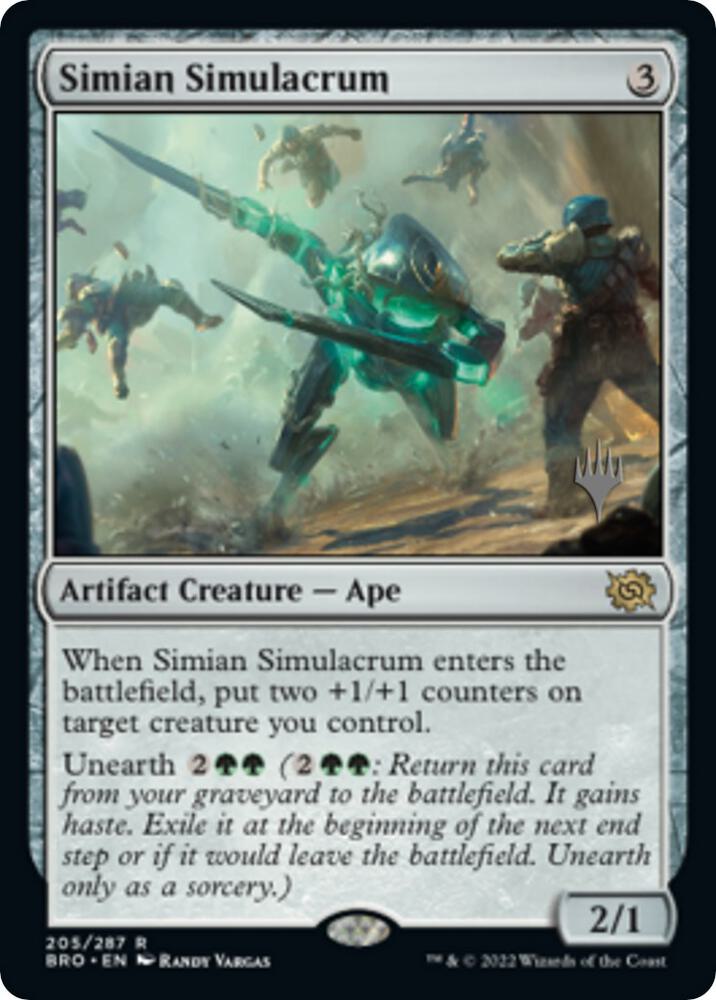 Simian Simulacrum 205 card from Promo Pack: The Brothers' War