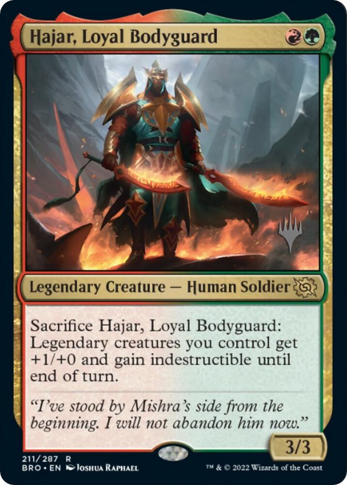 Hajar, Loyal Bodyguard 211 card from Promo Pack: The Brothers' War