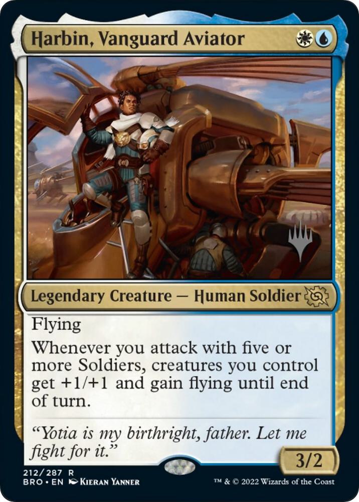 Harbin, Vanguard Aviator 212 card from Promo Pack: The Brothers' War