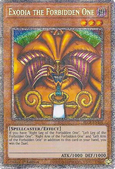 Exodia the Forbidden One (Starlight Rare) BLCR-EN101 card from Battles of Legend: Crystal Revenge
