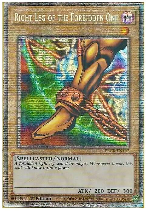 Right Leg of the Forbidden One (Starlight Rare) BLCR-EN102 card from Battles of Legend: Crystal Revenge