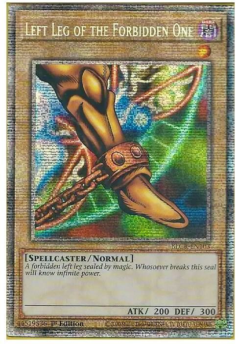 Left Leg of the Forbidden One (Starlight Rare) BLCR-EN103 card from Battles of Legend: Crystal Revenge