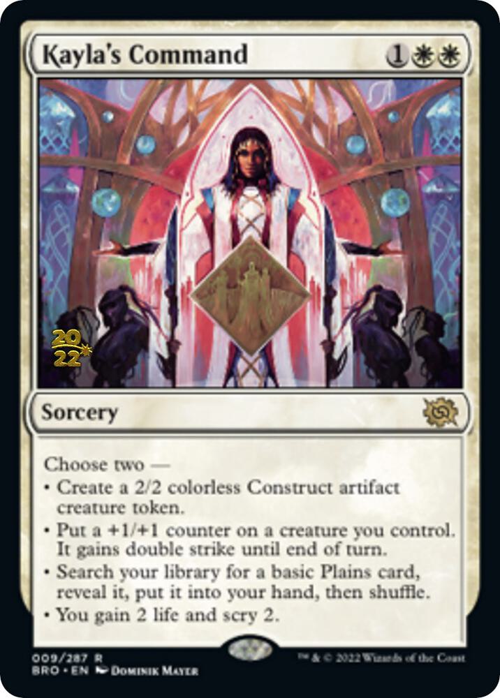 Kayla's Command 9 card from Prerelease Cards