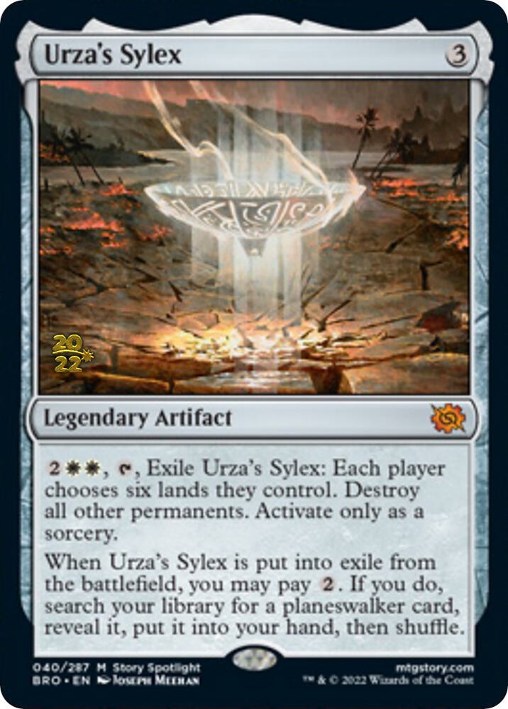 Urza's Sylex 40 card from Prerelease Cards