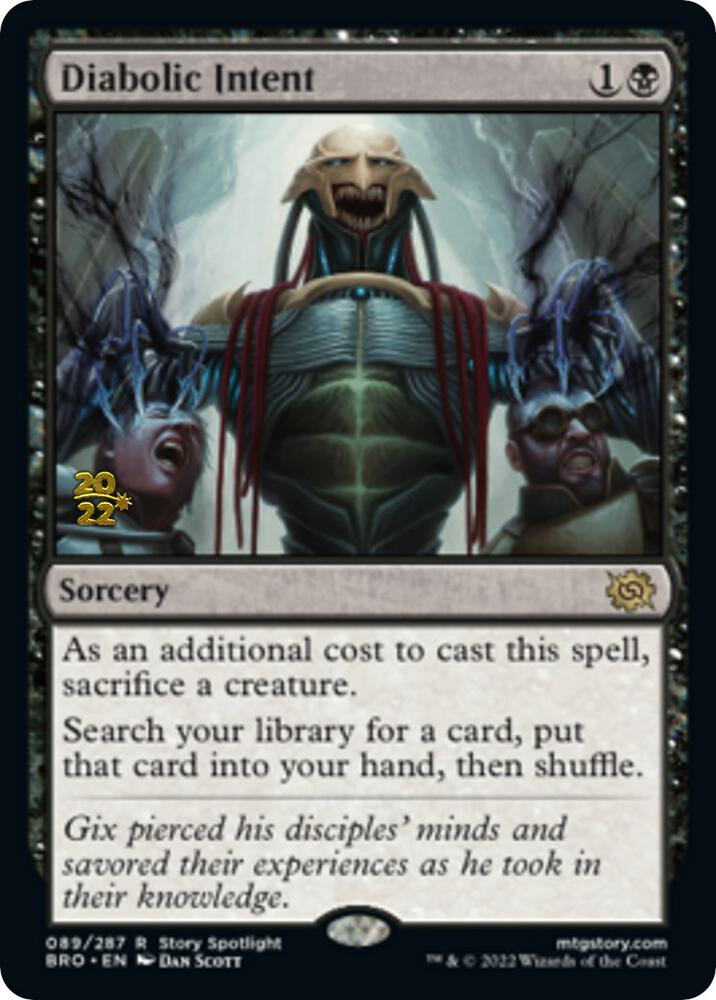 Diabolic Intent 89 card from Prerelease Cards