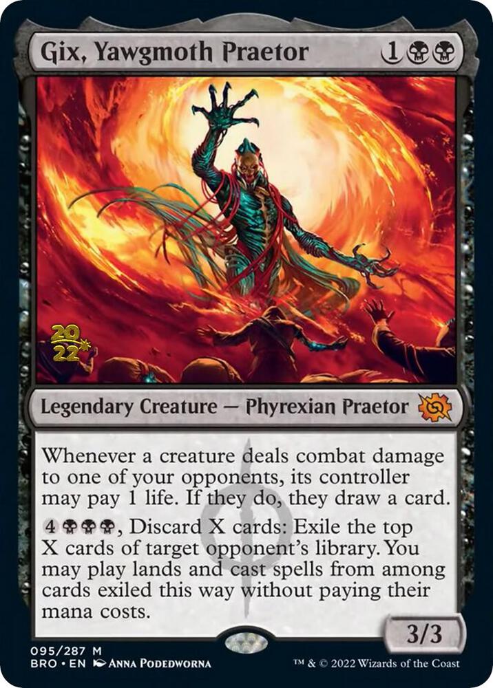 Gix, Yawgmoth Praetor 95 card from Prerelease Cards