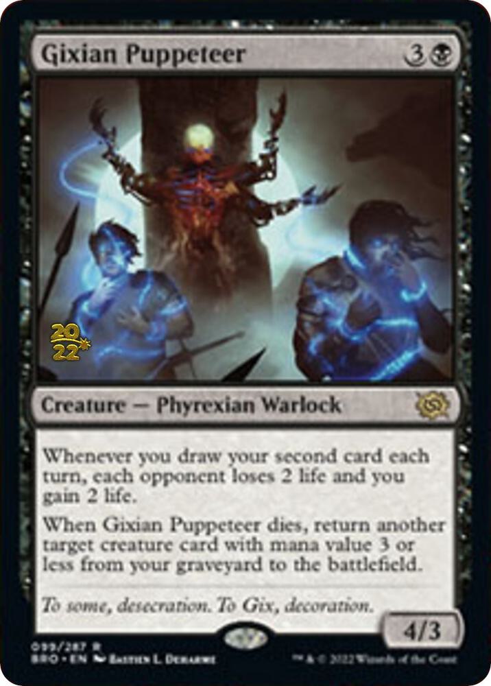 Gixian Puppeteer 99 card from Prerelease Cards