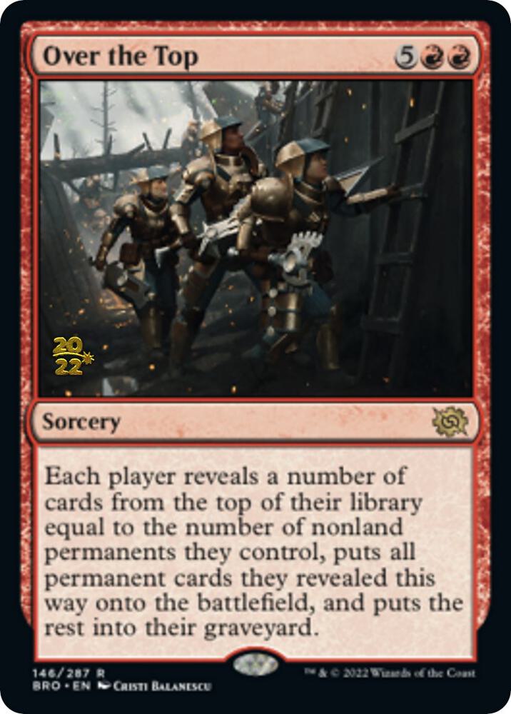 Over the Top 146 card from Prerelease Cards