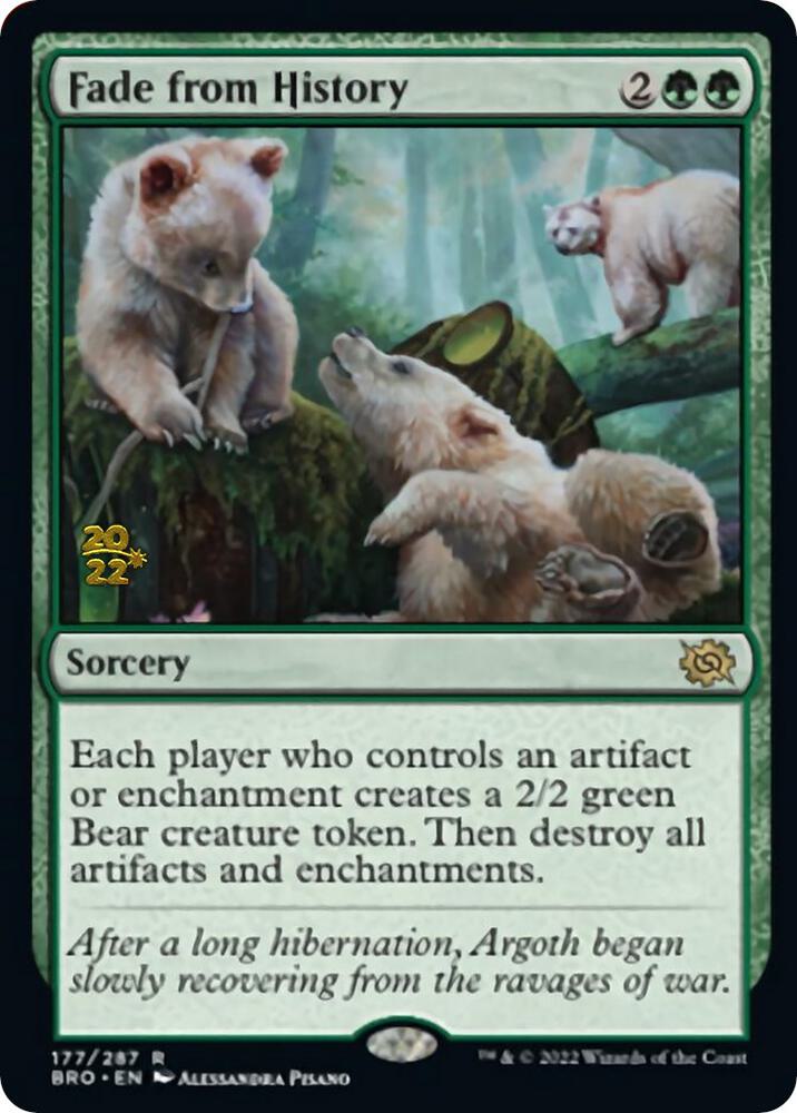 Fade from History 177 card from Prerelease Cards